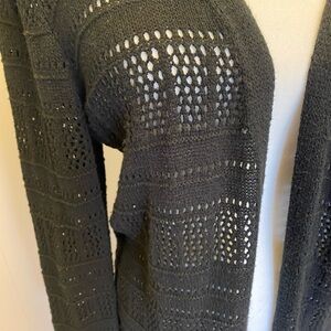 Ricki s pointelle long open cardigan and tank